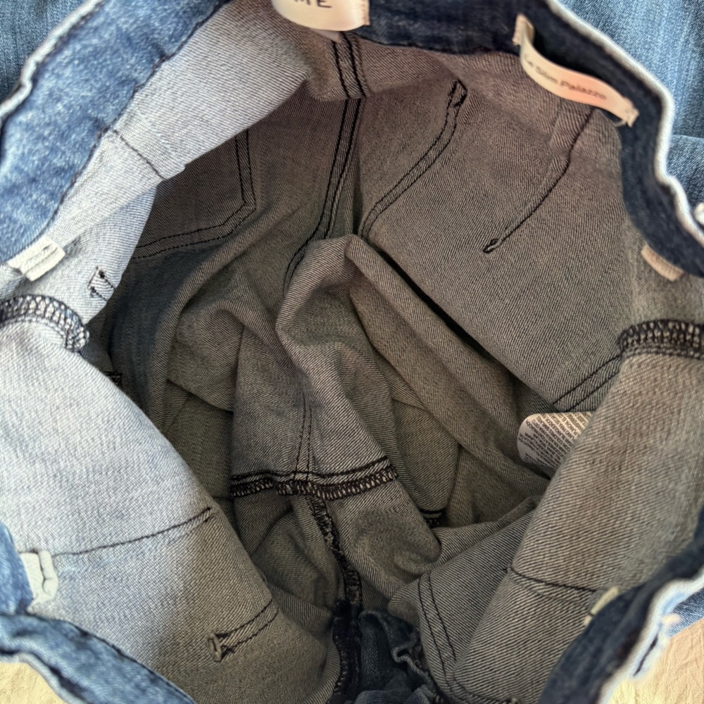Frame Le Slim Palazzo Bardot Pocket Jeans in Thunderstorm - Picture 11 of 14